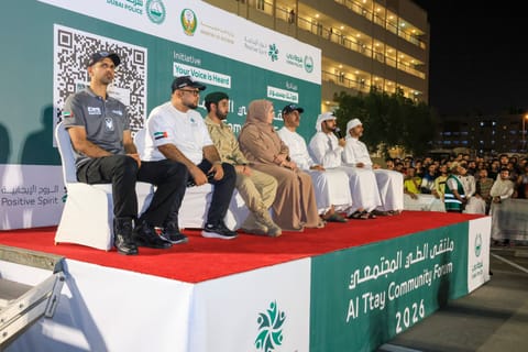 Labourers share feedback with Dubai Police during the ‘Your Voice is Heard’ forum.