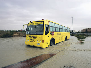 The most pointless trip of my life: Going to school on a rainy day in the UAE