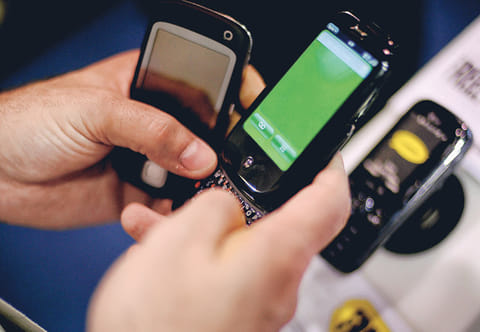 Mobile phone scam. For illustrative purposes only.