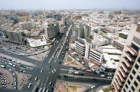 Newcomers to the UAE prefer going the rental route rather than buy. Under pressure rents are making their choices easier. Pictured here is a junction in Bur Dubai. 