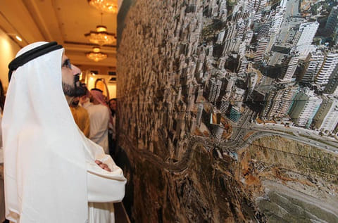 Sheikh Mohammed at the launch of Art Dubai in March 2019. 