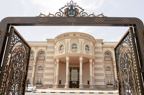 Doors back open: The exterior of the Sharjah Public Library’s new building. The library was founded in 1925 at Sharjah Fort.