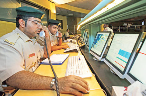 The Command and Control Room of Dubai Police at the headquarters in Dubai. 