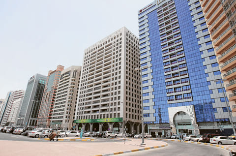 High-rise residential buildings in Abu Dhabi. For illustrative purpose only.