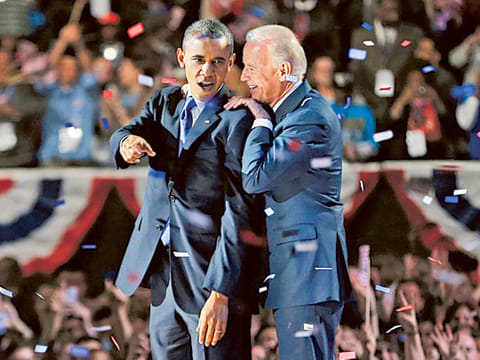 Joe Biden with Barack Obama (File)