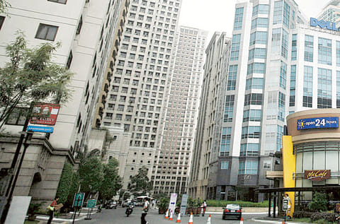 One of the business districts of Manila.