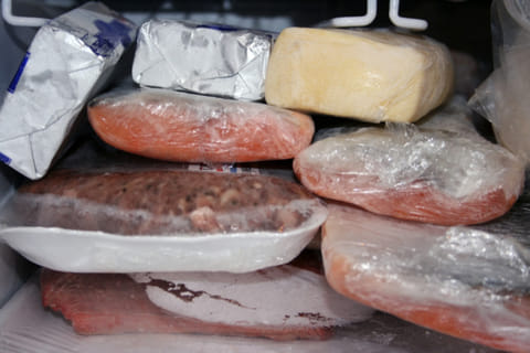 Wrapping is a very important part of storing food in the freezer. For illustrative purposes only.