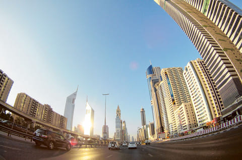 A view of Sheikh Zayed Road in Dubai. 