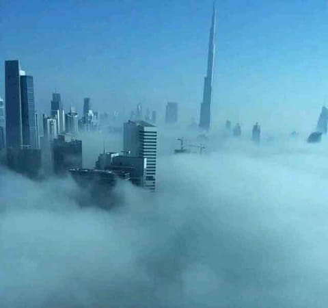 Police have advised motorists not to use hazard lights while driving during the foggy conditions. 