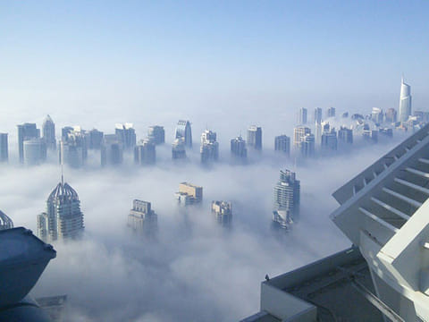 Stunning images as fog envelops the UAE