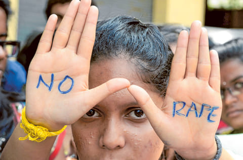 Indian students  participate in an anti-rape protest in Hyderabad in a file photo.   