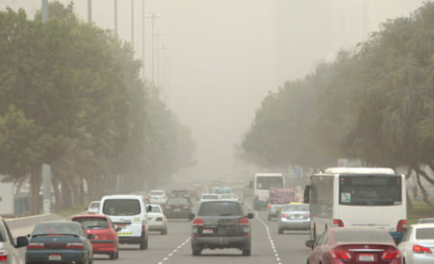 Windy, hazy, and dusty weather 