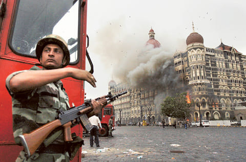 Indian forces seen reacting to the 2008 Mumbai attacks in this file picture.