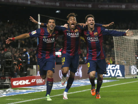 The famous Barcelona strikeforce: Lionel Messi, Luis Suarez and Neymar. Next season, all three could be playing at different clubs