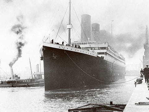 RMS Titanic sank in the Atlantic on her maiden voyage from Southampton to New York.