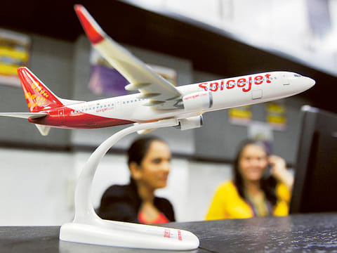 A SpiceJet booking office in the western Indian city of Ahmedabad. 