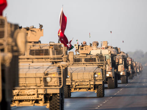 A convoy of UAE military vehicles and personnel. Image used for illustrative purposes. 