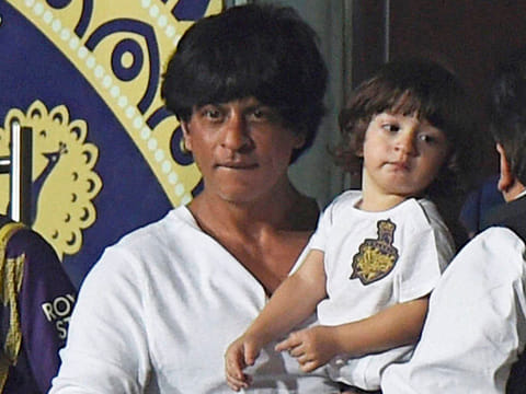 KKR owner Shah Rukh Khan cheers his team during IPL 2015 