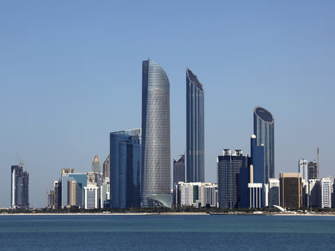 Downtown Abu Dhabi is home to the buildings which define the nation's unique skyline.