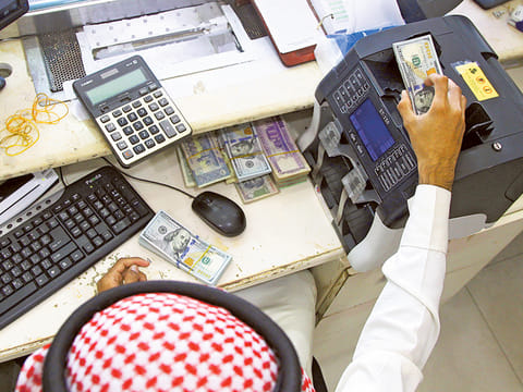 A currency exchange shop in Riyadh, Saudi Arabia. The monthly data issued by Saudi Arabia’s Central Bank (SAMA) showed an increase in remittances of expatriates in the Kingdom by 19.3 per cent in 2020.