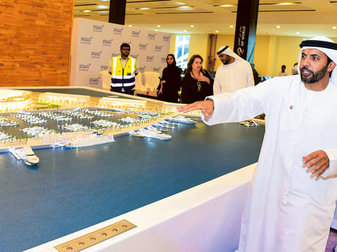 Mohammad Al Mannaei addresses press in a previous conference to discuss plans afoot at Mina Rashid 