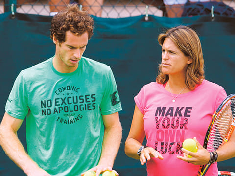 Andy Murray (left) was often criticised for hiring Amelie Mauresmo as his coach for two years between 2014 and 2016.  