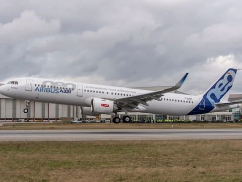 An Airbus A321neo. The sale marks a win for Airbus over archrival Boeing Co. on a hotly contested order. 