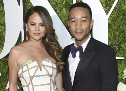 Chrissy Teigen, left and husband John Legend are grieving the loss of their baby
