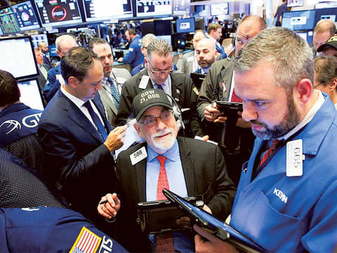 The New York Stock Exchange. As global stock markets continue to track higher, investors will watch for new developments on the $1.9 trillion US fiscal stimulus package.