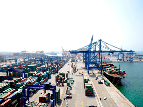 Jeddah Islamic Port in Saudi Arabia. Photo for illustrative purposes only