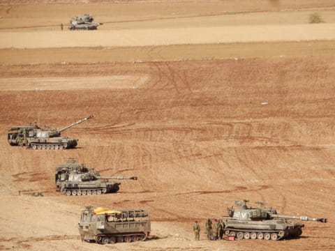 Israeli Army drills in Jordan Valley, Occupied West Bank.