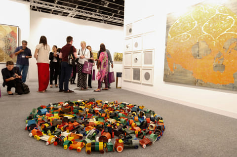 Visitors at Abu Dhabi Art during an earlier exhibition. Picture for illustrative purposes only.