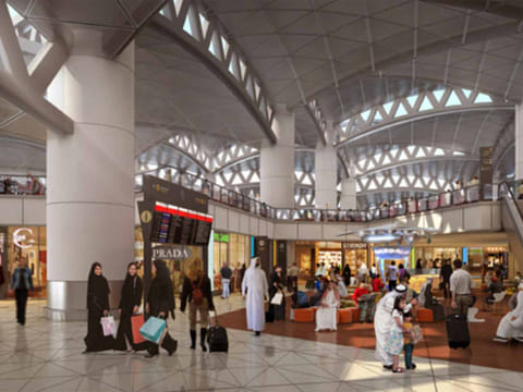A view of King Khalid International Airport in Riyadh, Saudi Arabia.  