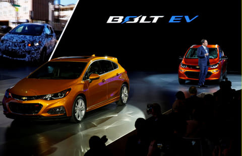 Reuters
Mark Reuss, President of General Motors North America, with the Chevrolet Bolt EV. The self-driving Bolt has redundant systems built in to back up the driving systems.