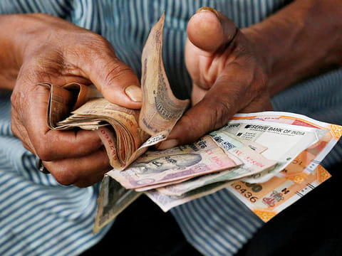 Indian rupee dips against UAE dirham on aggressive US central bank stance on rate hikes.