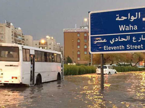 Rain causes floods in parts of Kuwait. [Illustrative image from 2015]