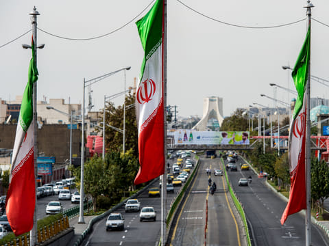 National flags of Iran fly above Azadi avenue in Tehran. Concerns about Iran’s ballistic missiles did however contribute to a US decision in 2018 under then-President Donald Trump to pull out of the nuclear pact that Tehran signed with world powers on 2015.