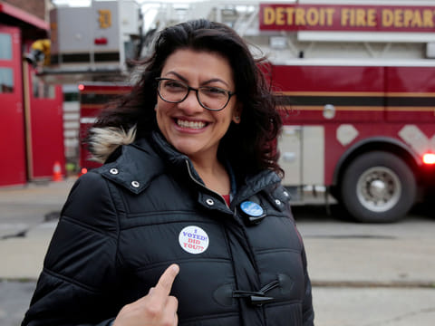 A file photo of Democratic US congresswoman Rashida Tlaib  
