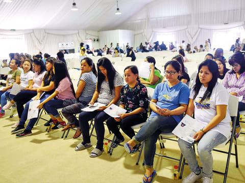 Amnesty seekers at the Al Aweer Federal Authority for identity and citizenship on the first day of amnesty, 1st August 2018.