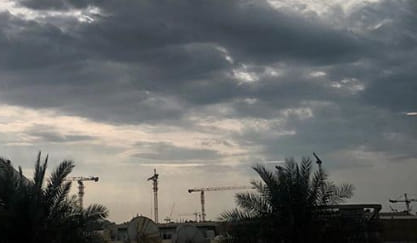 Cloudy skies over UAE