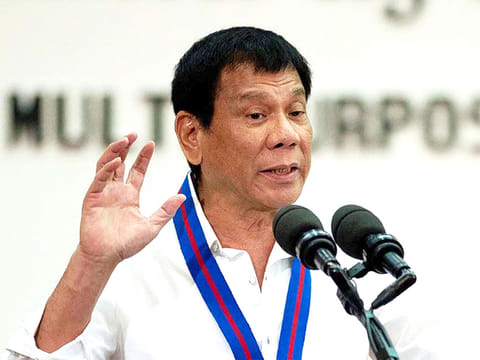 Philippine President Rodrigo Duterte