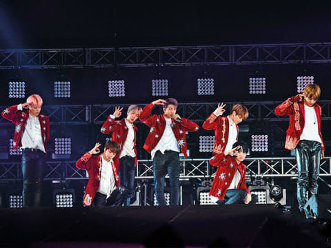 BTS members Jimin, Jin, J-Hope, RM, Jungkook, Suga and V.