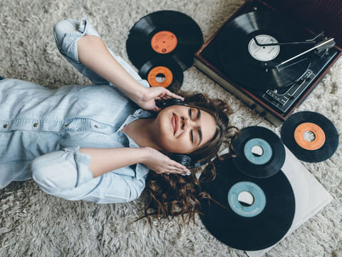 Listening to records