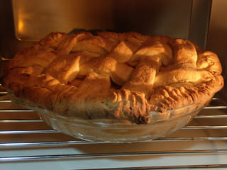 Homemade deep dish apple pie