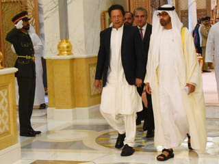 Mohammad Bin Zayed, Mohammad Bin Rashid welcome Imran Khan  