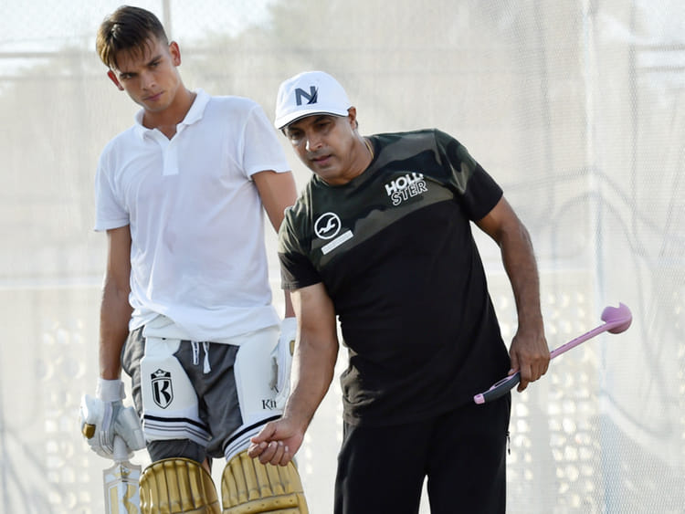 Robin Singh (right) with Australian cricketer Chris Green