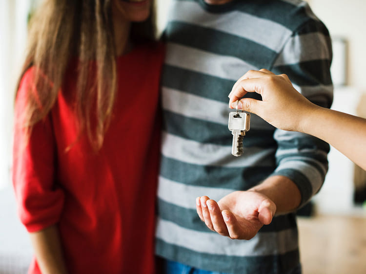 Couple buying new home