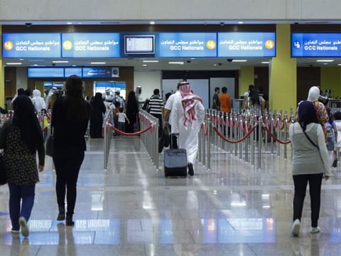 Dubai Airport passport control. For illustrative purposes only.