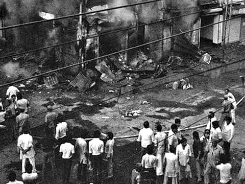 Sikh shops and establishments were targeted and burnt in Delhi during anti sikh riots in 1984.