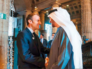 Mohammad Bin Zayed meets Macron